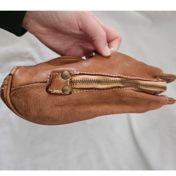 Cortanza Rota Brown Leather Purse Double Strap Handbag Minimalist Boho Casual - Picture 7 of 14